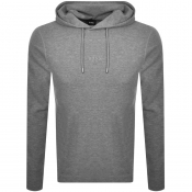 BOSS Thooflash Hooded Long Sleeved T Shirt Grey